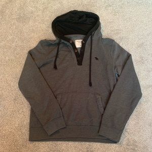 Gray Abercrombie & Fitch Hoodie